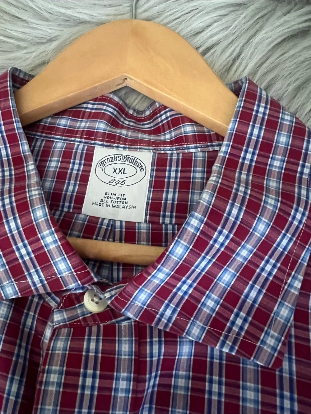 Brooks Brothers Plaid Button-Down Size XXL